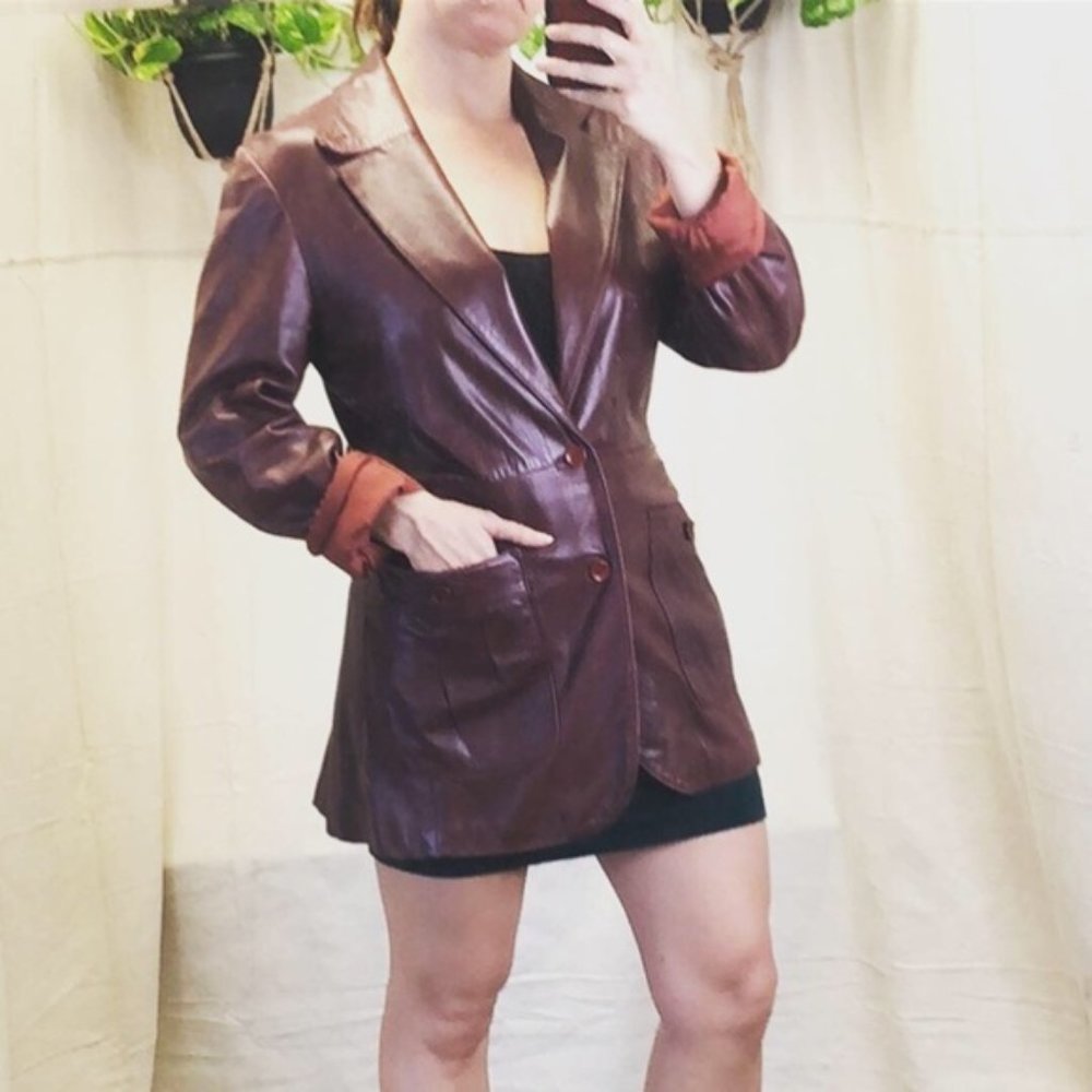 1970S vintage Arbitro Mens leather jacket